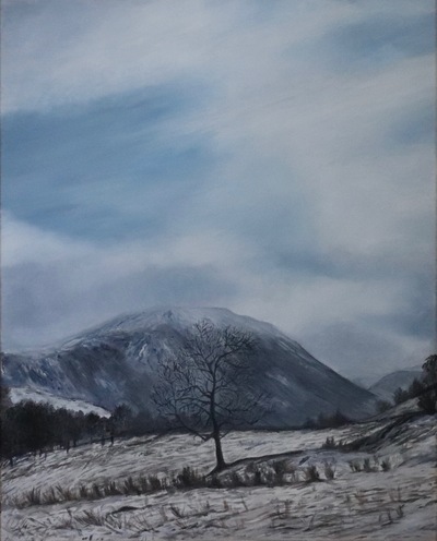 'Wintry scene near Aira Force' Print