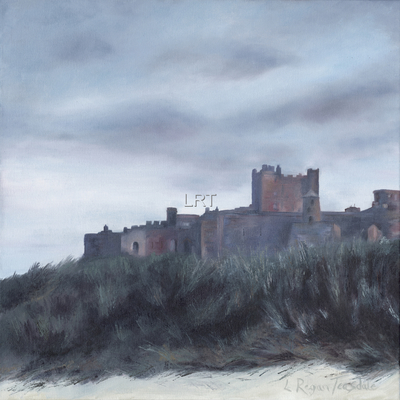 Bamburgh Castle at dusk