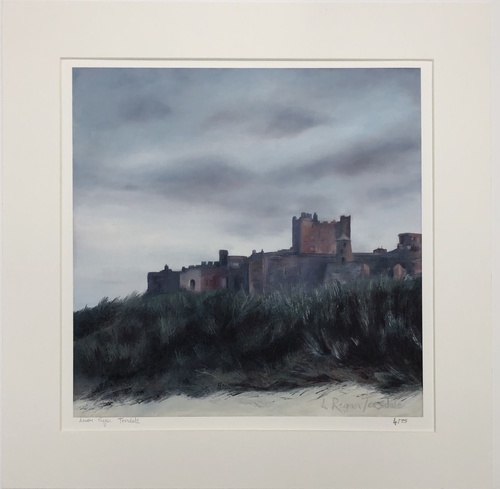 'Bamburgh Castle at dusk' Print