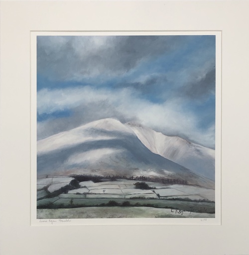 'Shadows across a snowy Blencathra' Print