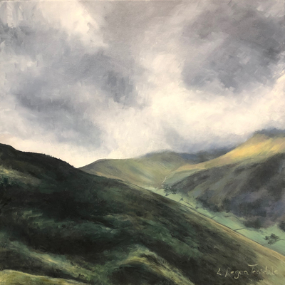 'Glimpse of sunlight towards Kirkstone Pass' Print