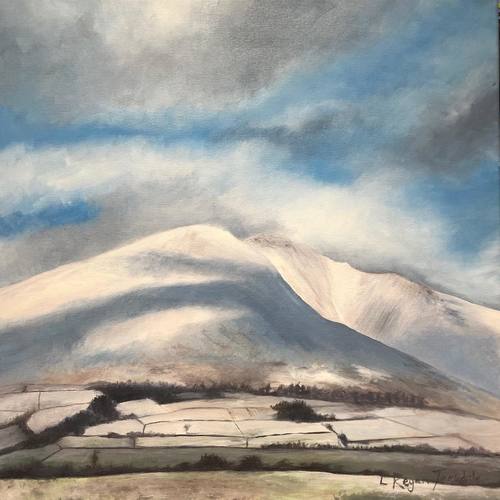 'Shadows across a snowy Blencathra' Print