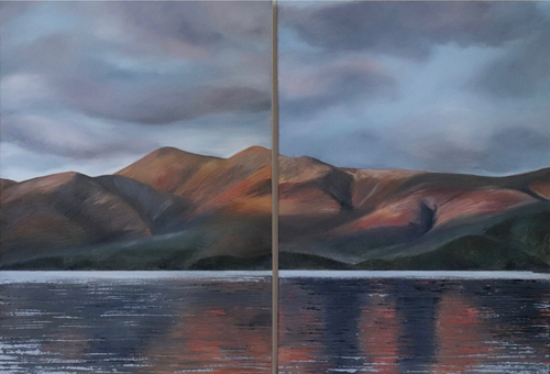 Diptych - Sunset reflections over Skiddaw